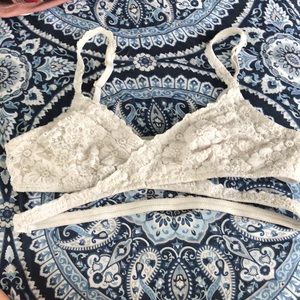 Aerie white lace wrap bralette
